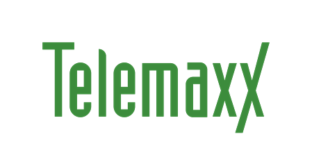 TelemaxX Telekommunikation GmbH Deutschland Logo in der Hausfarbe grün auf weißem Hintergrund